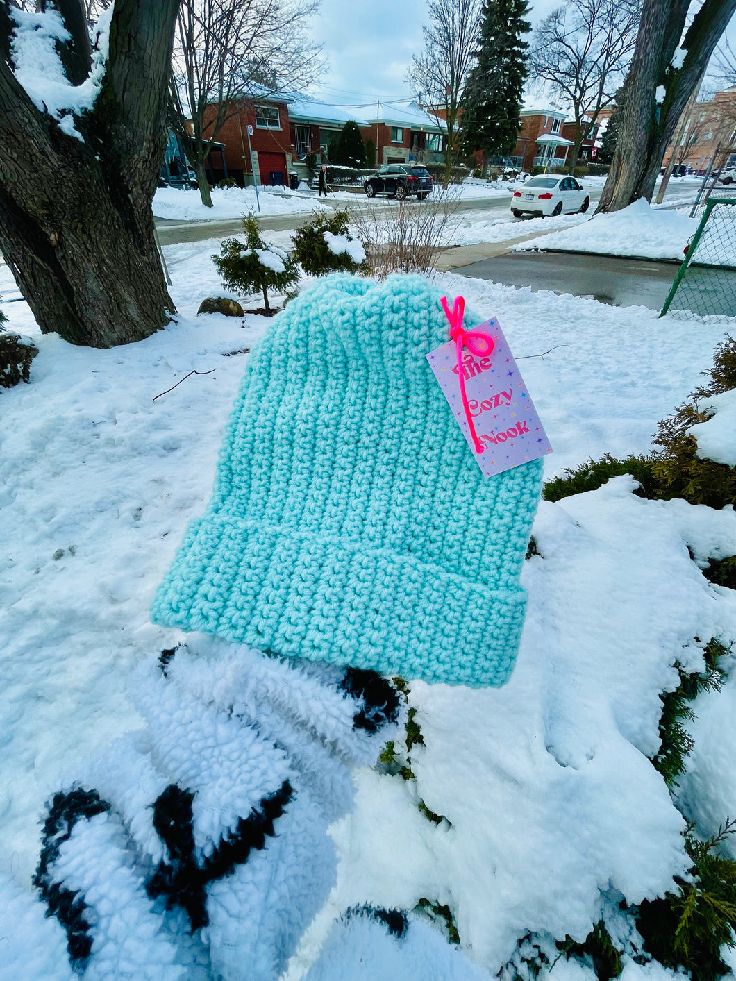 Blue Raspberry Crochet Hat